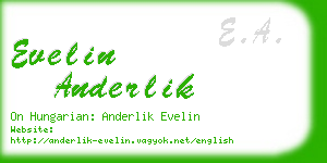 evelin anderlik business card